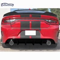 Diffuseur arrière en PP pour Dodge Charger Base SXT 2015-2023, embout d'échappement rond, garniture extérieure