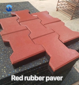 25mm 30mm Interlocking Dog Bone Shaped Outdoor Inter lock Gummi fertiger Bodenfliesen für Park - Product Image 2