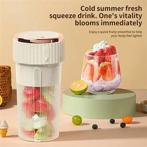 Nueva Licuadora Portátil Inalámbrica, Exprimidor Eléctrico Recargable por USB, Vaso Mezclador de Jugos, Vaso para Batidos y Hielo Picado para el Hogar - Product Image 4