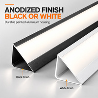 Corniche de plafond en aluminium anodisé, anti-rouille, avec diffuseur LED, pour projets commerciaux, vente en gros, directement de l'usine