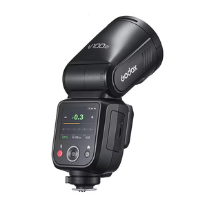 แฟลชไร้สาย Godox V100 <span class=keywords><strong>C</strong></span> สำหรับถ่ายภาพแบบพกพา กำลังไฟ 100W สีดำ ระบบ TTL อัตโนมัติ อุณหภูมิสี 3300K+200K สำหรับกล้อง <span class=keywords><strong>Fujifilm</strong></span> ขายส่ง - Product Image 2