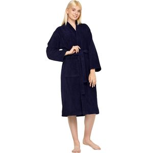 Men Plush Bathrobe 100% Polyester Microterry Long Sleeve Robe Cozy Sleepwear for Home Use Homewear Sleep Robes <b>Bulk</b> - Product Image 3