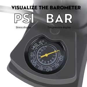 Pompe à pied manuelle portable BAIMEI haute pression en <span class=keywords><strong>acier</strong></span> pour pneus de voiture, moto et vélo 120 PSI - Product Image 4