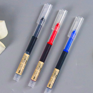 Stylo à bille liquide directe 0,5 mm, pointe en acier inoxydable, stylo gel à séchage rapide pour étudiants et usage au bureau - Product Image 1