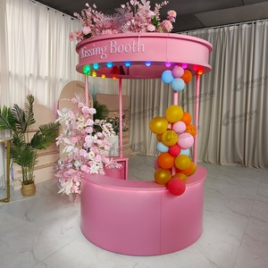 Cabina DE FOTOS personalizada para revistas, cabina de besos ligera RGB, cabina de besos redonda compacta - Product Image 3