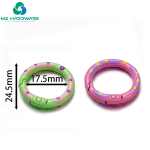 MZhardware Mousqueton de luxe en métal multicolore avec anneau à ressort, clips porte-clés, crochet pour laisse de chien, léger, étanche, boucle DIY - Product Image 2
