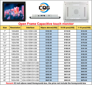 New 32-inch nhúng LCD tương tác cảm ứng điện dung màn hình hiển thị USB DVI dp không thấm nước mở khung kinh doanh sử <span class=keywords><strong>d</strong></span>ụng màn hình - Product Image 6