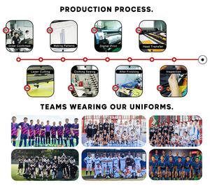 Conjunto de Uniforme de Fútbol Personalizable para Hombre, Transpirable, de Poliéster, Cuello en V, para Verano, Kits de Fútbol OEM - Product Image 6