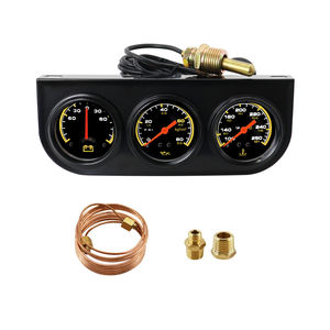 Wenle 52MM 3 en 1 jauge de tension température de l'eau jauge de pression d'huile Kit de compteur de voiture Kit de triple jauge - Product Image 2