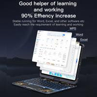 IFacemall Bluetooth clavier sans fil étui pour iPad Pro 13 pouces 2024 M4 2025 M5 Angle gratuit clavier de frappe silencieux avec rétro-éclairage