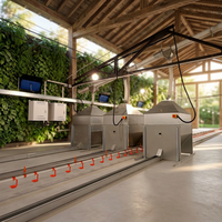 Système complet d'élevage au sol pour éleveurs, avec alimentation automatique par chaîne, abreuvement et ventilation, pour l'élevage de volailles, matériel avicole neuf de haute performance