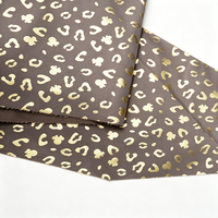 Tissu taffetas tissé 100% polyester teint et imprimé feuille d'or 58 GSM pour vêtements de mode