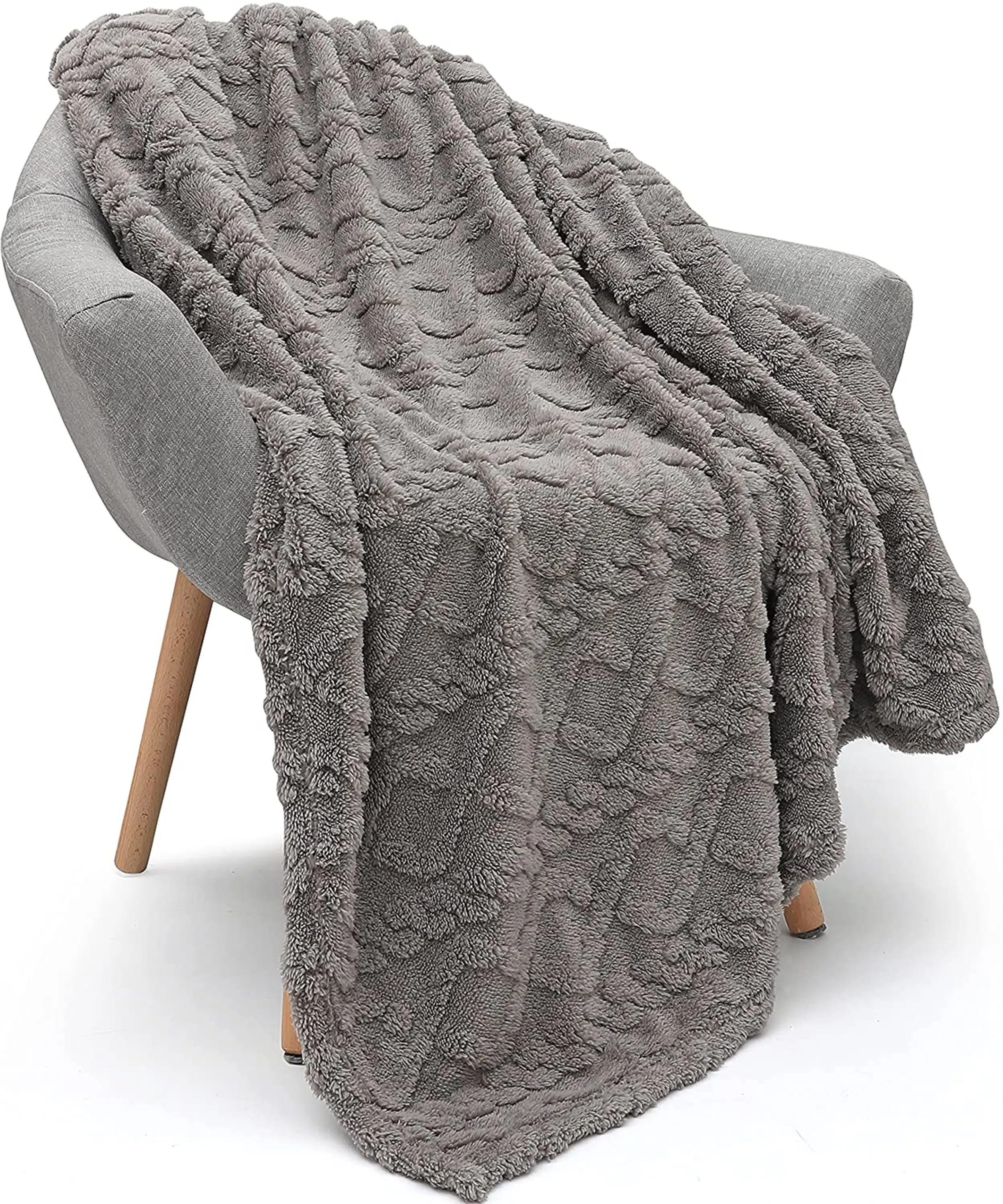 Teddy cobertor de pelúcia, fofo cobertor, moderno padrão jacquard royal de malha geométrica oekotex 100 padrão ser personalizado