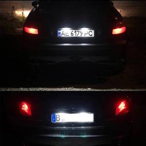 2 Luces LED Canbus para Matrícula, <span class=keywords><strong>Bombillas</strong></span> para Peugeot 206 207 307 308 406 407 <span class=keywords><strong>Citroen</strong></span> C3 <span class=keywords><strong>C4</strong></span> C5 BERLINGO SAXO XSARA - Product Image 5