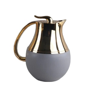 Caraffa da Caffè Arabo in Vetro Personalizzata 2026 con Rivestimento Dorato, Teiera Dallah Termica dall'Aspetto Splendido per Caffè Arabo - Promozionale - Product Image 3