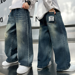 Nuevos Pantalones de Moda para Niños Primavera-Otoño 2025 - Jeans Casuales Holgados y Modernos para Niños Mayores - Product Image 6