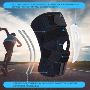 Kniebrace Voor Junior Jeugdjongensmeisje, Gel <span class=keywords><strong>Patella</strong></span>-Ondersteuning Met Dubbele Zijstabilisatoren, Knieondersteuning Voor Meniscusscheur - Product Image 2