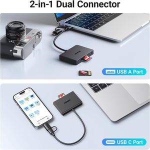 UGREEN 4 in 1 Pembaca Kartu <span class=keywords><strong>SD</strong></span> USB C & Adaptor OTG dengan Slot Kartu <span class=keywords><strong>SD</strong></span>, TF dan 2 Port USB 3.0 5Gbps untuk MacBook - Product Image 5