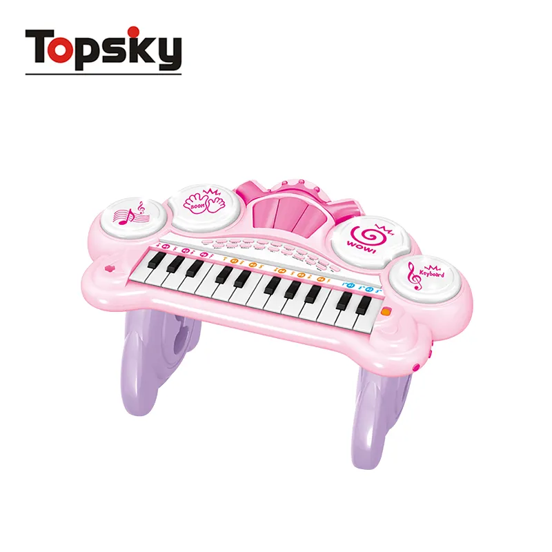 GCC Toys Electric Musical Instruments 24 Keyboard Baby Piano Toy Drum Musical Toy for Child