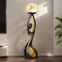 Lampe sur pied LED design moderne minimaliste, sculpture en résine pour salon d'hôtel, style nordique, décoration artistique