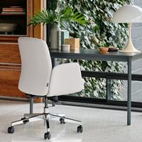 Bras amovibles en tissu de chaise de bureau moderne du milieu du siècle Design à mi-dos Confort de luxe en forme de nuage réglable