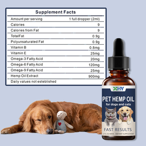 OEM/ODM 100% Hanföl-Extrakt Flüssige Tropfen für Hunde und Katzen Organische Tropfen Hanföl für Haustiere - Product Image 2