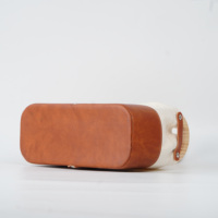 Sac de transport en toile et cuir PU pour tasse de maté, gourde de maté et thermos