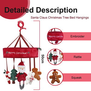 Jouets musicaux pour berceau personnalisés, clochettes rotatives pour berceau, design <span class=keywords><strong>de</strong></span> style <span class=keywords><strong>Noël</strong></span>, jouets clochettes berceuses pour bébé - Product Image 2