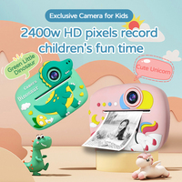Sevimli Çocuklar Renkli Fotoğraf Dijital Kamera Yazıcısı Mini Video Çocuk Fotoğrafçılığı Anında Baskı Kamera Oyunlu Kızlar Erkekler İçin Hediye