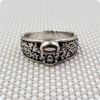 Type # 5 tailles différentes, style vintage, imitation, bague de motard gothique pour homme avec motif floral sculpté, cadeaux d'anniversaire, maison