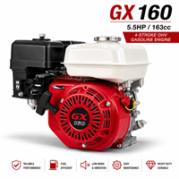 Moteur à essence Scdc Original Hondas GX160SX SXC 4 temps 5,5 ch 163cc OHV pour pompe à eau, générateur, équipement agricole