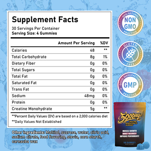 Oem Private Label Pre-workout Supplement 5000mg <strong>Creatine</strong> Gummies for Muscle Growth Herbal Supplements for Max Strength <strong>Creatine</strong> - Product Image 3