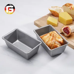 6 인치 실버 비 스틱 코팅 금속 원활한 Bakeware 직사각형 빵 덩어리 팬