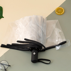 Transparent Foldable Three Fold Umbrella Manual Open Advertising Gift Umbrella Shaoxing Zhejiang Origin YG 242 - Product Image 4