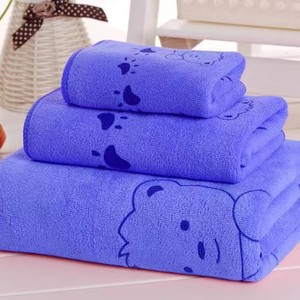 Ensemble de serviettes de bain à séchage rapide à motif d'ours - Coton ultra-doux, très absorbant pour un usage domestique - Product Image 4