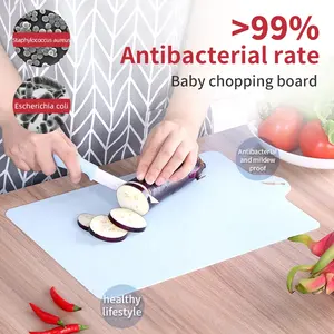 Placa para cortar sushi antibacteriano, placa de plástico ultrafina para cortar sushi