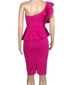 <span class=keywords><strong>Robe</strong></span> de soirée <span class=keywords><strong>droite</strong></span> plissée à épaule dénudée pour femmes, tenue de soirée - Product Image 2