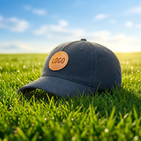 Casquette de baseball vintage en coton style Richardson 436 avec logo en cuir personnalisé, calotte souple, OEM ODM, vente en gros