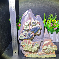Prix d'usine Statue personnalisée Robe Violette Sculptures en Jade Exquises Nouveau Produit Art Populaire Guérison Pierre Précieuse pour Décoration Feng Shui
