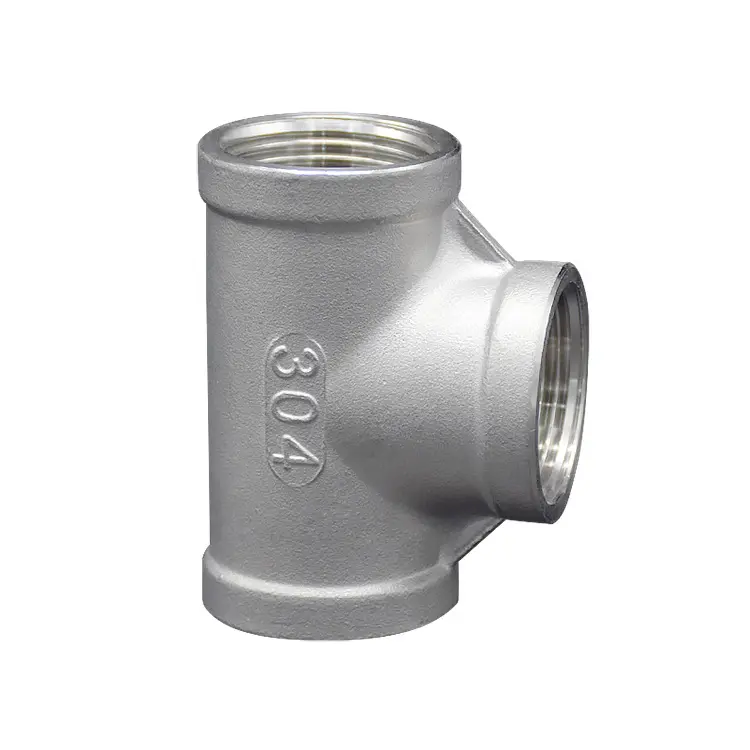 investing casting stainless steel 304/316 threaded pipe fitting accessories tee