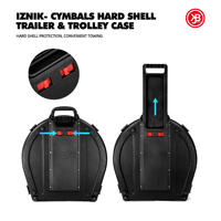JBK Drum Cymbals Abs Hard Bag case with Wheels and Trolley