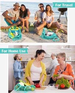 Farmers Mesh Grocery <strong>Bag</strong> Beach <strong>Bags</strong> Bulk Reusable Cotton <strong>Net</strong> Aesthetic Portable Tote with Handles for Fruit Vegetable - Product Image 3