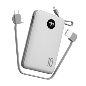 Banco de Energía con Cable Desmontable de 10000mAh, Cable Integrado, Pantalla LED Digital - Product Image 4