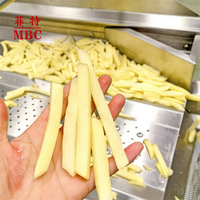 Ligne de friture et de congélation entièrement automatique pour frites, en acier inoxydable 304, marque MBC, capacité de 100 à 3000 kg