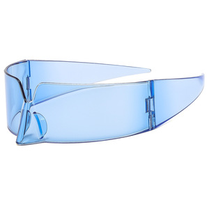 235 Nuevas Gafas de Sol Modernas de Una Sola Lente con Tecnología Futura, Personalizables con Logotipo, para Fiestas, para Hombre y Mujer 2404 - Product Image 5