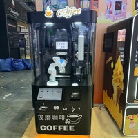 Kiosque à café robotisé entièrement automatique à 6 axes W200-S, distributeur de café intelligent sans personnel avec fonction latte art et machine à glaçons