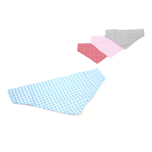 Bavoir amovible BZ pour animaux de compagnie 16 cm, motif à carreaux bleu, rouge, rose, gris - Product Image 2