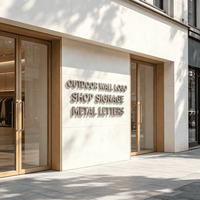Lettres métalliques 3D découpées sur mesure, étanches, pour logo mural extérieur de stand de rue et de magasin alimentaire