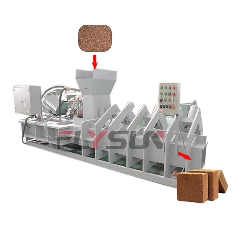 Cocpeat sıkıştırma blok balya makinesi hindistan cevizi kabuğu briket paketleme makinesi