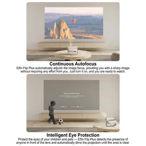 Projecteur LED Xgimi Elfin Flip Plus avec support réglable, Google TV, compatible 4K, 500 lumens, <span class=keywords><strong>Netflix</strong></span>, assistant vocal pour l'audio domestique - Product Image 5